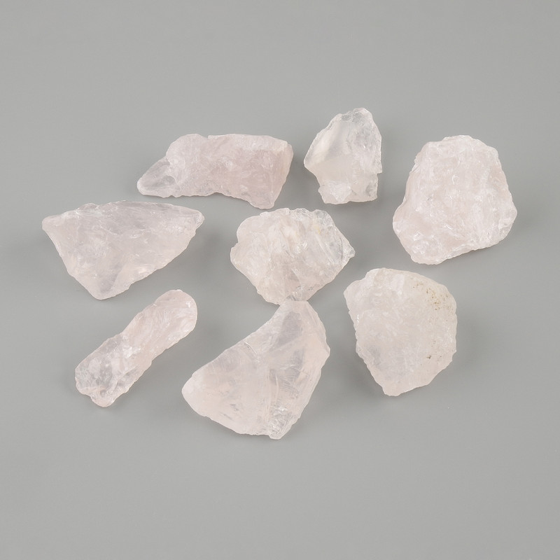 Souvenir Stone Interior Unpolished Pink Quartz 24-35×11-27mm± packaged 100g (Price per 100 g)