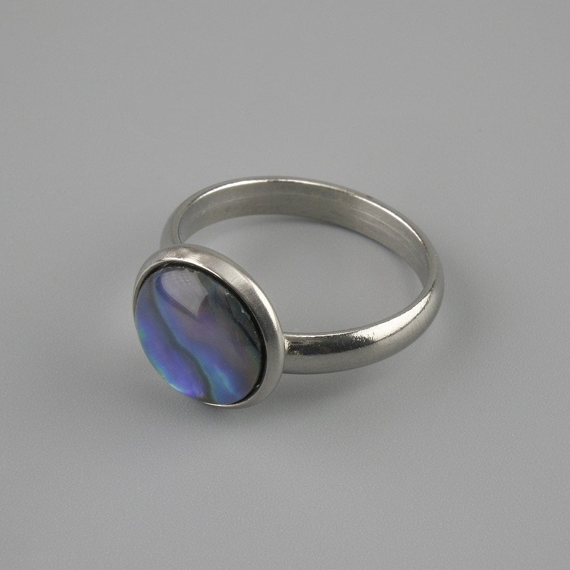Claw ring Halite 12mm+ - silver metal