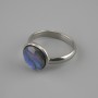 Claw ring Halite 12mm+ - silver metal