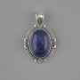Lapis Lazuli Pendant 34x21mm ± Silver Metal