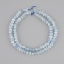 Aquamarine Beads, Faceted Rondelle, 5 mm dia x 4 mm, 39 cm length on thread