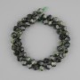 Ocean jasper beads, multi-faceted, 8x7mm±, length 39cm± on thread