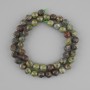 Jasper Beads Dragon's Blood (Dragon's Blood) Faceted Round Beads 8mm Ø, 39cm± on Thread