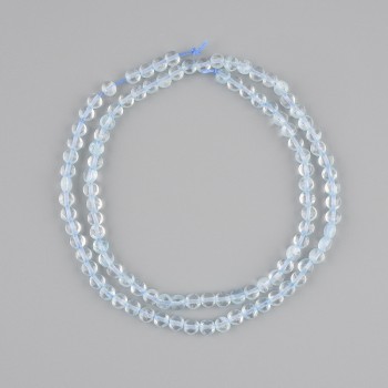 Faceted Topaz Beads Coin Shaped, 4mm diameter ±, 39cm length ± on thread