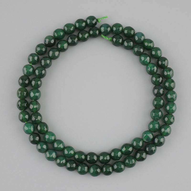 Chrysoprase Beads Faceted Round, 6mm Diameter ±, 41cm Length ± on Thread