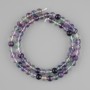 Fluorite Beads smooth sphere 6mm diameter ±, length 40cm ± on thread