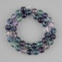 Fluorite Beads natural round beads 10mm diameter ±, on thread length 40cm ±