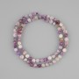 Tourmaline Beads faceted round bead 5mm diameter +-, 38cm +- on thread