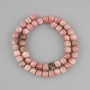 Rhodonite Beads Faceted Cubes, 7x7mm, total length 37cm on a thread