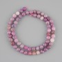 Ruby Beads, faceted round 6 mm, on thread, length about 38 cm