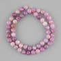 Ruby Beads faceted ball 7.5 mm diameter, 39 cm length on thread