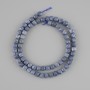 Porous coral beads faceted cube 5x5mm, length 37cm on thread