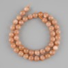 Sunstone & Selenite Beads 8mm Smooth Round Beads on Thread, 39cm Length ±