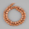 Sunstone and Selenite Beads Smooth Round Bead 8.5mm ±, 37cm ± on Thread