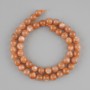 Sunstone and Selenite Beads Smooth Round Bead 8.5mm ±, 37cm ± on Thread
