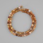 Carnelian Beads, faceted ball 5mm diameter, 39cm length on thread