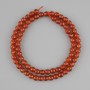 Carnelian Beads Granulated Round 6mm Diameter +-, 42cm+- on Thread
