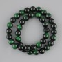 Green Tiger's Eye Beads (each) smooth round beads, 10mm diameter ±, thread length 37cm ±