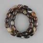 Agate Barillo Beads, 12.5×11mm, on a thread, length approx 37cm