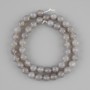 Dimmed Agate Beads faceted round bead, diameter 8mm +-, thread length 37cm+-