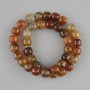 Dragon Vessel Agate Beads Dragon Veins Barrels, diameter 9.5-10×10.5-11mm +/-, length 37cm +/- on thread