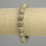 Bracelet green Apatite smooth bead, diameter 11mm±, length 18cm± stretch