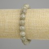 Bracelet green apatite smooth bead, 9mm diameter +-, length 18cm+- stretch