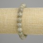 Bracelet green apatite smooth bead, 9mm diameter +-, length 18cm+- stretch