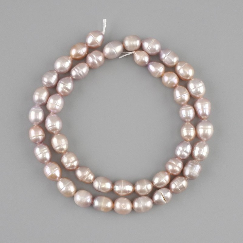 Natural freshwater pearls beads 7–8 mm, 5×5, 5–6, 5 mm ±, length 34 cm ±