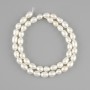 Natural freshwater pearls 7–8×5–6 mm, thread 34 cm