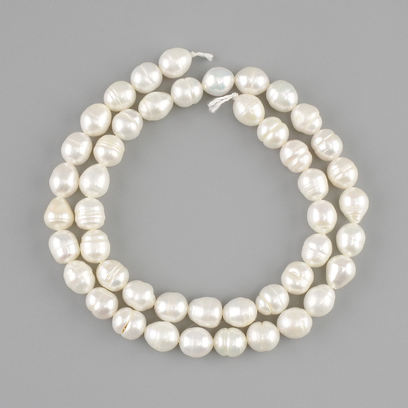 Freshwater pearl beads natural 7.5–8.5 mm, 6–6.5 mm? 7.5–8.5×6–6.5 mm length 35 cm+