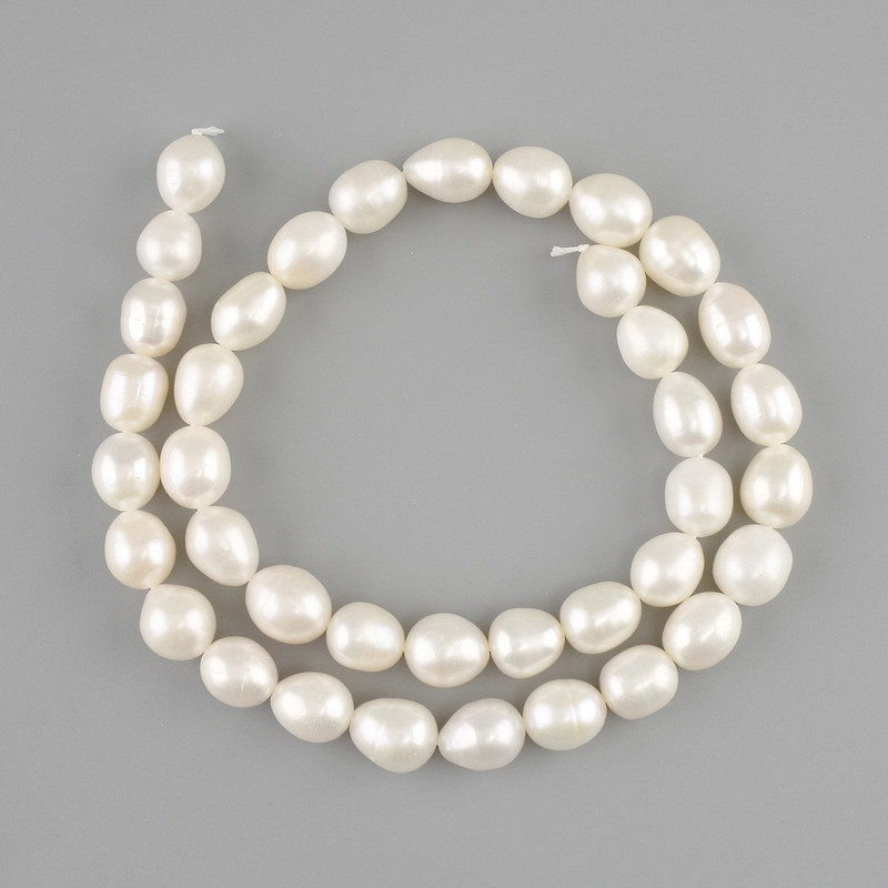 Natural freshwater pearls beads 9–11mm, 5×8, 5–9mm+-, length 39cm+-
