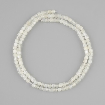 Adularia Beads Faceted Cube 3mm x 3mm, Thread Length 39cm
