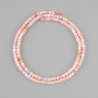 Pink Opal Beads faceted cube, 3x3mm, length 39cm