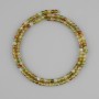 Green Grossular Garnet Faceted Cube Beads, 3x3mm, 39cm long
