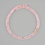 Morganite Beads Faceted Round 2mm, on Thread, 39cm+