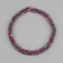 Sapphire and Ruby Beads, faceted round beads, 3.5 mm diameter, 38 cm length