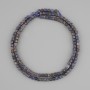 Sapphire Beads faceted cube, diameter 3x3mm, length 39cm