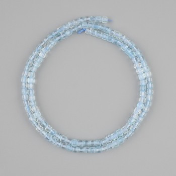 Faceted topaz beads cube shape, 3x3mm, thread length 39cm