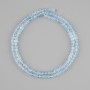 Faceted topaz beads cube shape, 3x3mm, thread length 39cm