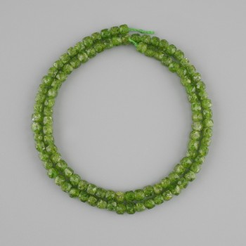 Diopside Beads Natural Stone Faceted Cube, diameter 3.5x3.5mm, length 39cm
