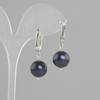 Earrings - Freshwater Pearls, diameter 12mm ±, length 30mm ±