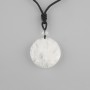 Pendant Tree of Life Mountain Crystal, diameter 36mm± on black cord with adjustable clasp, length 78cm+