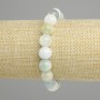 Morganite Bracelet natural stone smooth beads, diameter 10mm±, length 18cm stretch