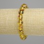 Amber Bead Bracelet, smooth beads, 9mm diameter ±, 18cm length, stretch