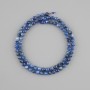 Kianite Beads Natural Stone, Faceted Round Crystal, 4mm diameter, 38cm length