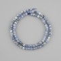 Kianite Beads Natural stone, faceted cube, 4x4mm diameter, length 38cm