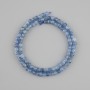 Kianite Beads, Natural Stone, Faceted Cube, 4×4 mm, ± length 38 cm