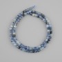 Tourmaline Beads natural gemstone faceted cube, 4x4mm diameter, 39cm length