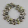 Jasper Beads Dragon's Blood Heart 12mm diameter ± 12mm bead, length 38cm ±